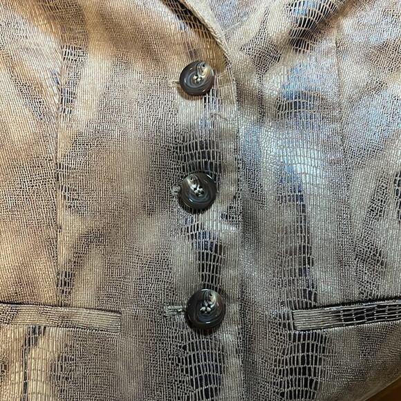 NWT Chico's Long Sleeve Button Up Blazer Brown Snake Print Women's Size 0 US S/4 - Picture 7 of 8